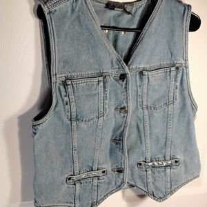 Guess Light Blue Denim Vest
